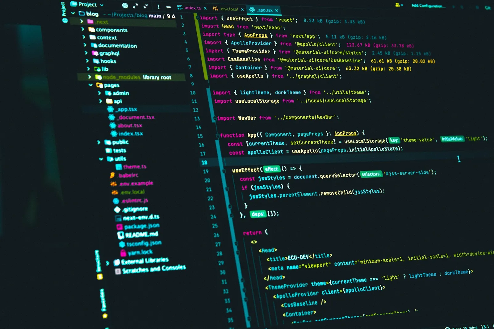 Modern technology stack visualization
